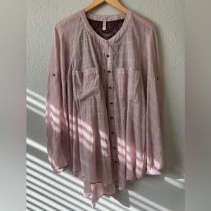 Free people tunic with lace L
